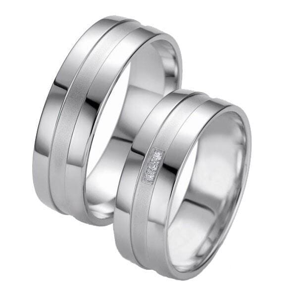 Gifteringer i hvitt gull 9 kt, 6 mm. Smart line - 24807095